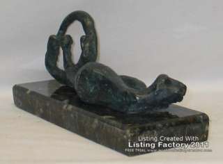 PABLO PICASSO RECLINING WOMAN BRONZE SCULPTURE SIGNED AND NUMBERED 