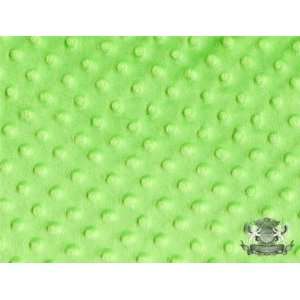  Minky Cuddle Dimple Dot LIME Fabric By the Yard 