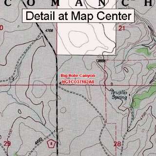 USGS Topographic Quadrangle Map   Big Hole Canyon, Colorado (Folded 