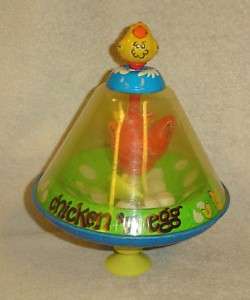 Vintage Tin Litho Ohio Art Toy Stationary Chicken Top  