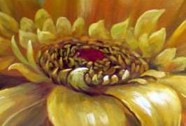 Feng Shui Painting, Chinese Flower Painting, Sunflower Painting