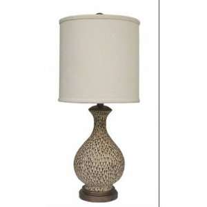  29 Table Lamp with Drum Shade in Beige