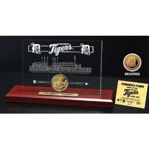  BSS   Comerica Park 24KT Gold Coin Etched Acrylic 