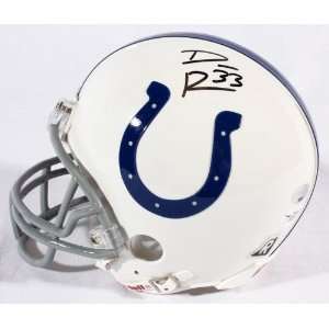 Signed Dominic Rhodes Indianapolis Colts Mini Helmet   JSA 