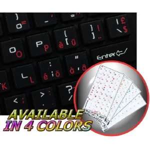  APPLE SWISS STICKER FOR KEYBOARD WITH RED LETTERING 