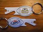 GREEN BAY PACKERS TITLETOWN 13 TIME CHAMPS MILLER LITE BEER KEY CHAIN 