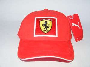 Official Ferrari Hat / Cap in Red and Black with Ferrari Logo  