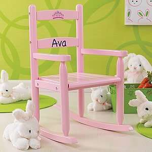  Personalized Rocking Chair for Girls   Pink
