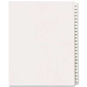  Index Dividers, Side Tab, 451 475, 8 1/2 quot;x11 quot 