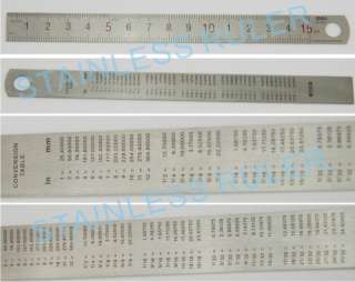 Stanless Ruler 15cm Measure metal off. desk stationery  