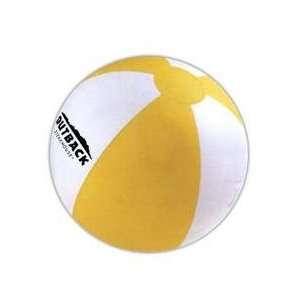 T618YW    16 Inflatable Beach Ball   Yellow & White  