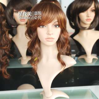 2312 New Long Light Brown Fashion Wavy Wig  