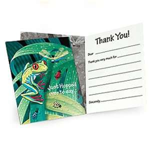  Dart Frogs Thank You Notes (8) Party Supplies Toys 