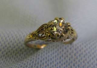   to 1915 1/2 Ct 14 KT Yellow gold ladys Diamond Ring size 5.75  