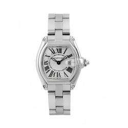 Cartier Womens Rondo Solo Stainless Steel White Dial Watch 
