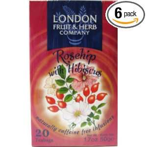 London Fruit & Herb Company Rosehip Tea With Hibiscus, 20 Count 