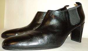 ANTONIO MELANI 9.5 M BLACK LEATHER HEELS Boots Shoes Ankle  