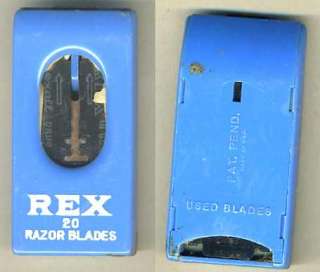Vintage Dispenser 20 RAZOR BLADES Rexall Drug Store  
