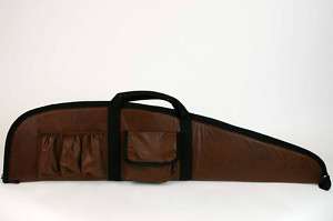   Brown Leather 34 Rifle Shot Paintball Gun Firearm Case Bag  