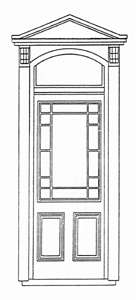Grandt Line G #3928 Victorian Door w/Triangle Pediment  