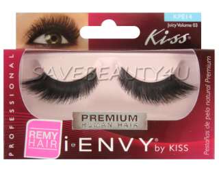 KISS I ENVY 100% Human Remi Hair Full Strip Eyelashes   Juicy Volume 