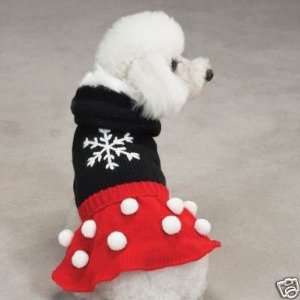 East Side Collection Knit Snowflake Dog Dress XX SMALL  