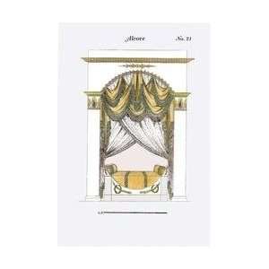  French Empire Alcove Bed No 21 12x18 Giclee on canvas 