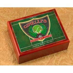  Racquet Personalized Cigar Humidor