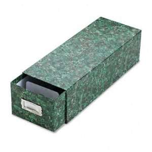   Board Card File w/Pull Drawer Holds 1500 4 x 6 Cards, Green Marble