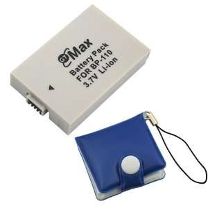  BP 110 Lithium Ion Battery + Blue Memory Card Case for Canon 
