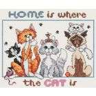 Janlynn Home Is Where The Cat Is Counted Cross Stitch Kit   10X8 14 