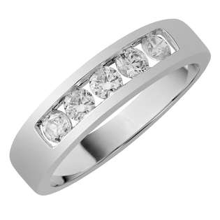  Band in 10K White Gold  Jewelry Wedding & Anniversary Wedding Bands