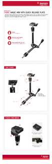 New MANFROTTO 143RC MAGIC ARM WITH QUICK RELEASE PLATE  