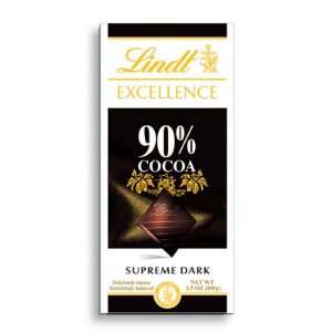 LINDT Excellence 90% Cocoa Bar 12 Count  Grocery 