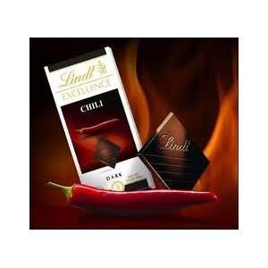 Lindt Excellence Bar (Dark Chocolate Chili)   Pack of 4
