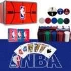 NBA 200 Chip Poker Set with Collectors Tin   w/Cards,Felt