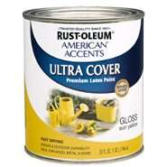 Rust Oleum American Accents Gloss Sun Yellow 1 Quart   261718 at  