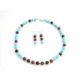    Vintage Jewelry Turquoise Coral & Black