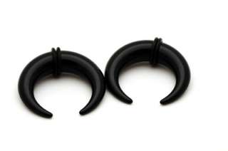 Pair of Black Acrylic Claws set tapers plugs gauges  