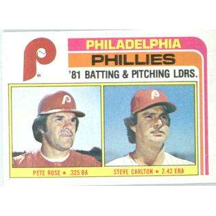Topps 1982 Topps Baseball Card # 636 Pete Rose/S Carlton Philadelphia 