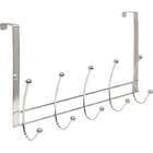 HDS Trading DH00451 Over Door 5 Hooks Flat Wire Chrome Finish