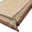 ShalinIndia Flat Bed Sheet with Block Print on Cotton Twin Size