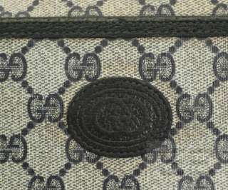 Gucci Vintage Navy GG Plus Monogram Coated Canvas Shoulder Bag & Pouch 