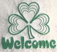 Guest towel St. Patricks Day Irish towel Shamrock  