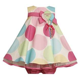   Baby Girls Multi Colored Polka Dot Girls Birthday Dress 