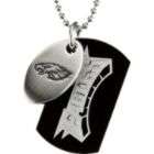 Bling Jewelry Stainless Steel Lords Prayer Black Dog Tag Pendant
