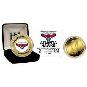  Highland Mint Atlanta Hawks 24Kt Gold And Color Team Logo 