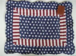 Great Finds Liberty Red White and Blue Quilted Placemats Set of 4 