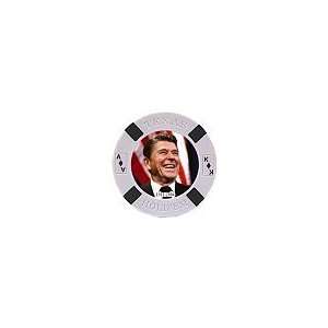  Ronald Reagan Commemorative Poker Chip   3 Piece Set 