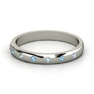   Band, Sterling Silver Ring with Blue Topaz & Aquamarine Jewelry